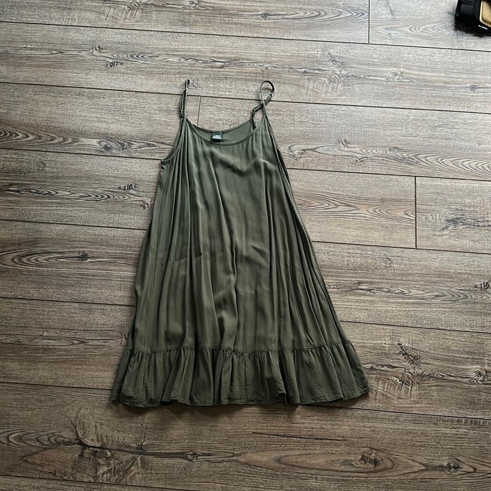 Target army green mini dress